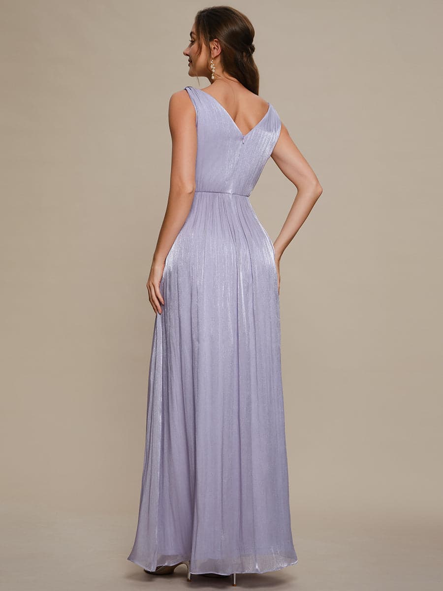 Robe Longue Évasée à Encolure en V