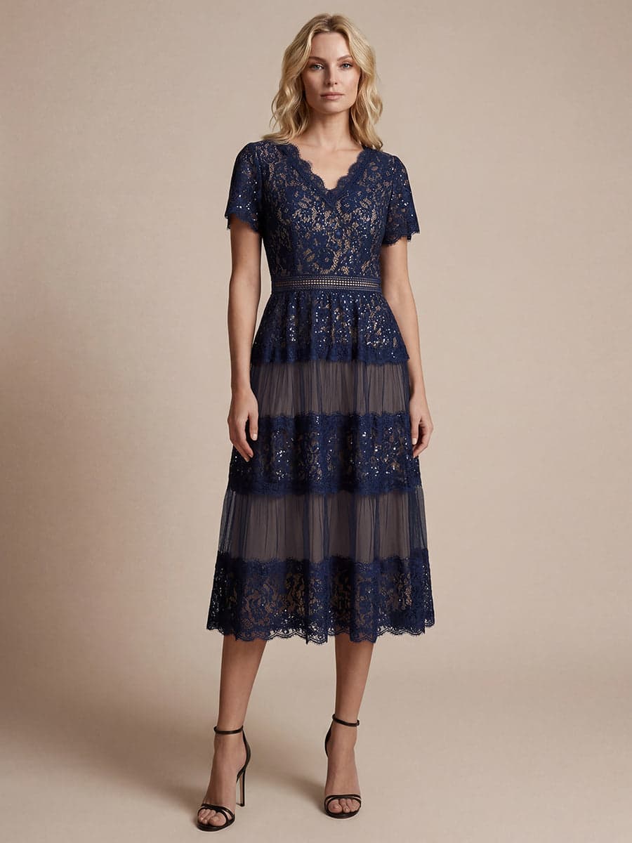 Robe Tulle A-line Sequins
