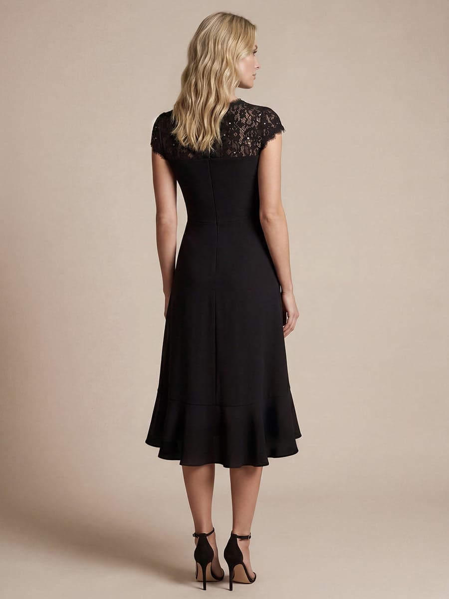 Robe Sirène à Volants Sequins